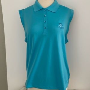 DriWay Ladies XL Sleeveless Collared Golf Tennis Pickelball Top NWT